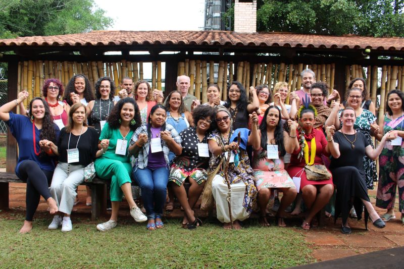 "Powerful Women" meeting discussing gender-just climate solutions, organized by the Casa Socio-Environmental Fund with the support of the GAGGA Alliance. Brasília, March 2023 | Credit: Denise Farias/Fundo Casa Socioambiental