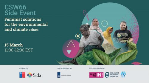 Enregistrement de l’événement CSW66 | Solutions féministes pour les crises environnementales et climatiques